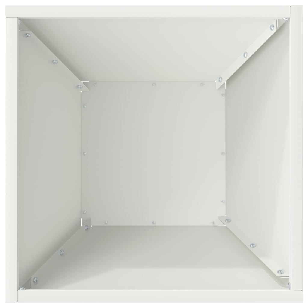 Vrtna saksija Bijelo 35 x 35 x 15 cm Čelična vrata