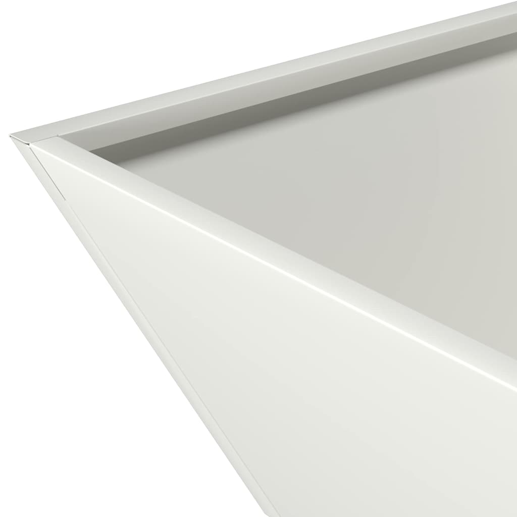 Vrtna saksija 5 pcs Bijelo 35 x 35 x 15 cm Čelična vrata