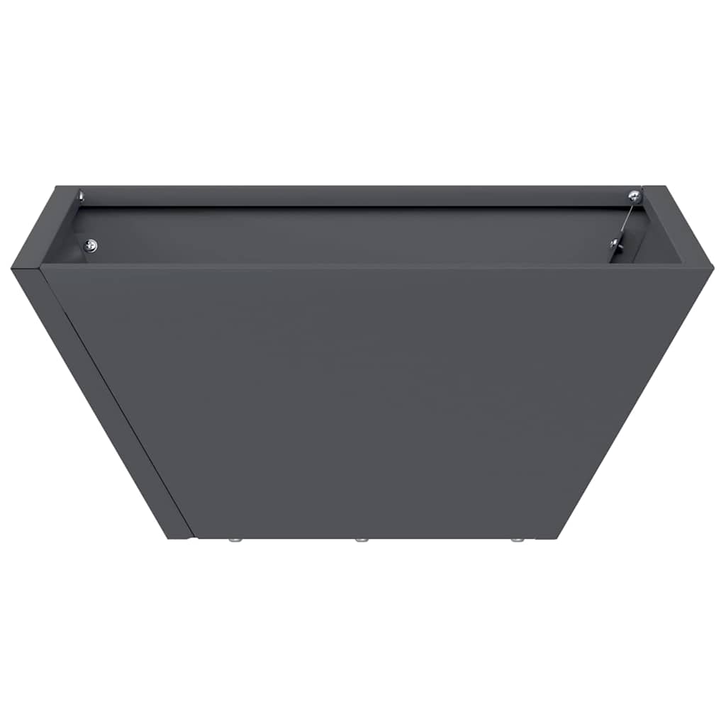Vrtna saksija 5 pcs Antracit 35 x 35 x 15 cm Čelična vrata