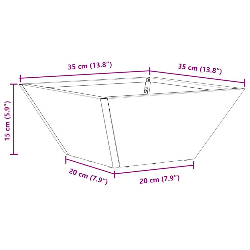 Vrtna saksija 5 pcs Maslinasto zelena 35 x 35 x 15 cm