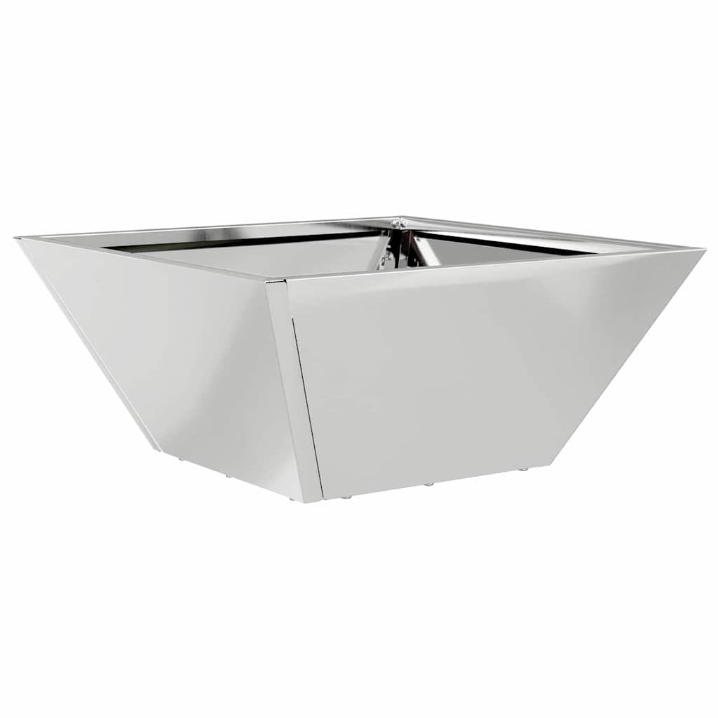 Vrtna saksija Srebrno 35 x 35 x 15 cm Cinkani čelik