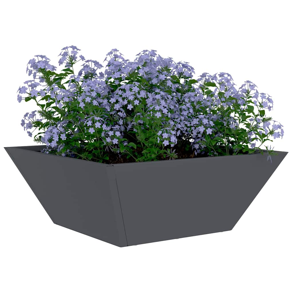 Vrtna saksija Antracit 40 x 40 x 15 cm Čelična vrata