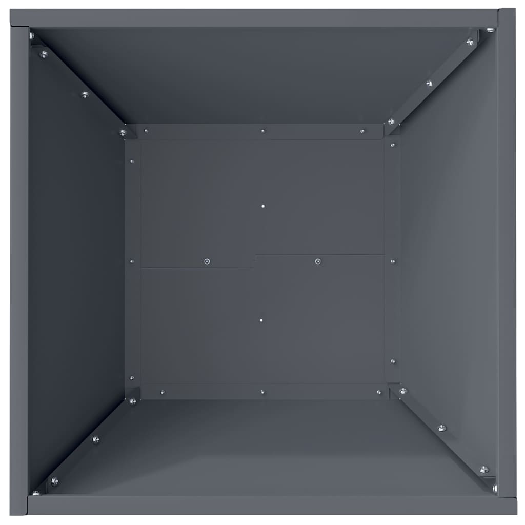 Vrtna saksija 5 pcs Antracit 40 x 40 x 15 cm Čelična vrata