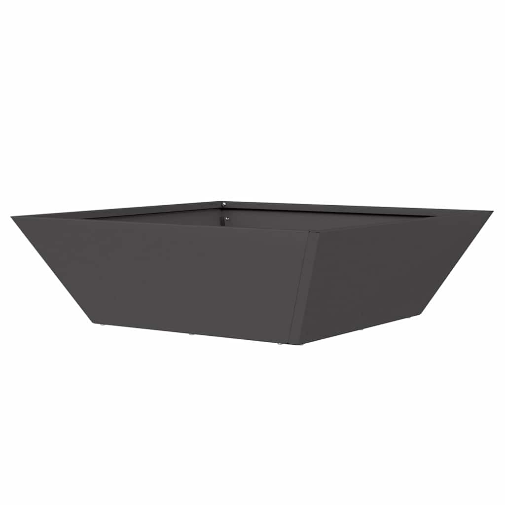 Vrtna saksija Crna 50 x 50 x 15 cm Čelična vrata