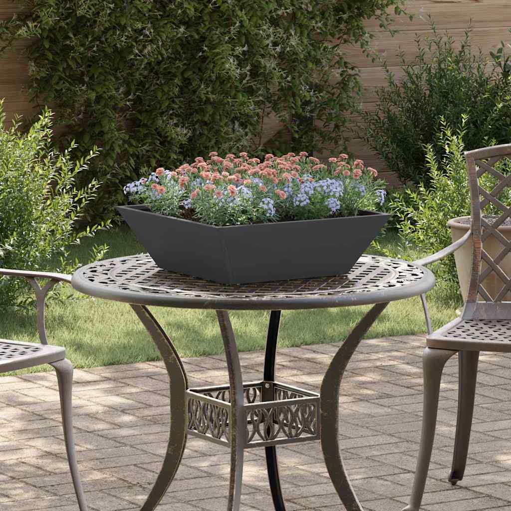 Vrtna saksija 5 pcs Crna 50 x 50 x 15 cm Čelična vrata