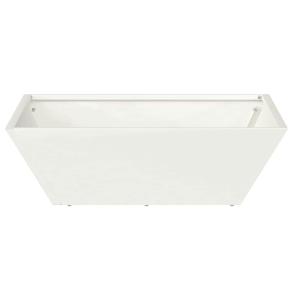Vrtna saksija Bijelo 50 x 50 x 15 cm Čelična vrata