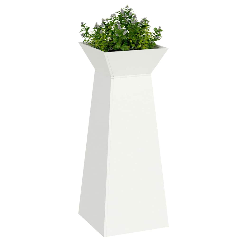 Stup saksija 2 pcs Bijelo 40 x 40 x 100 cm