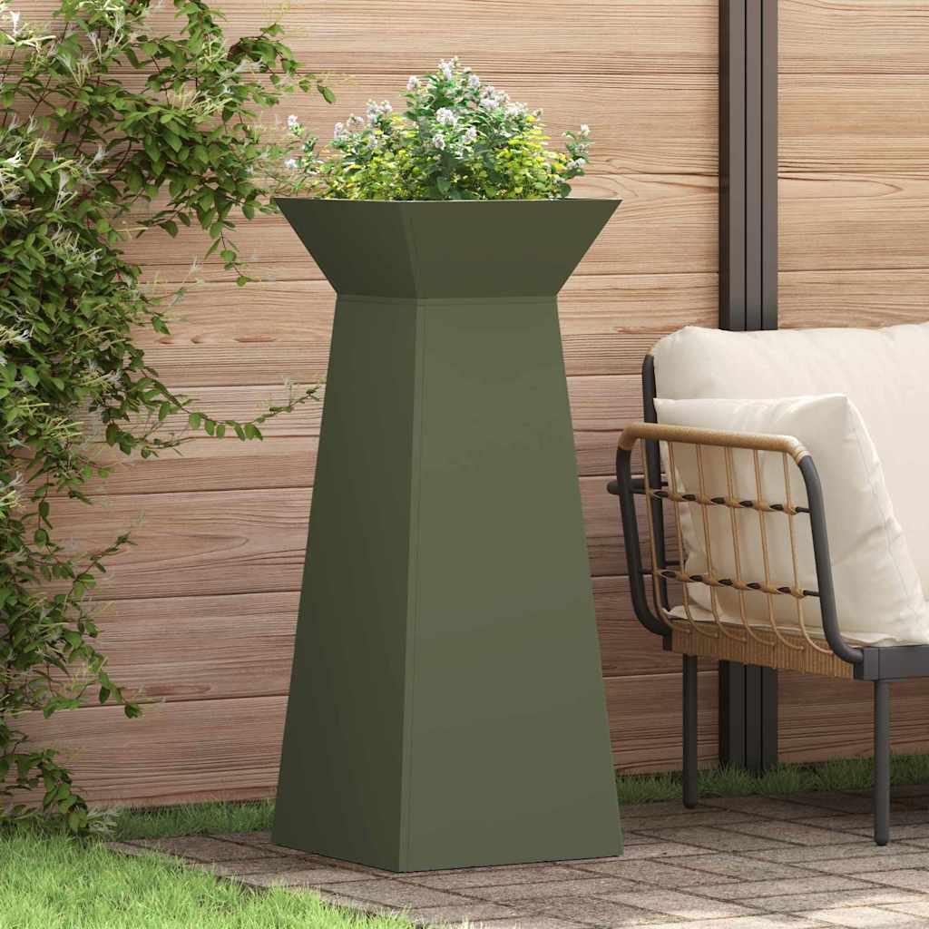 Stup saksija 2 pcs Maslinasta 40 x 40 x 100 cm
