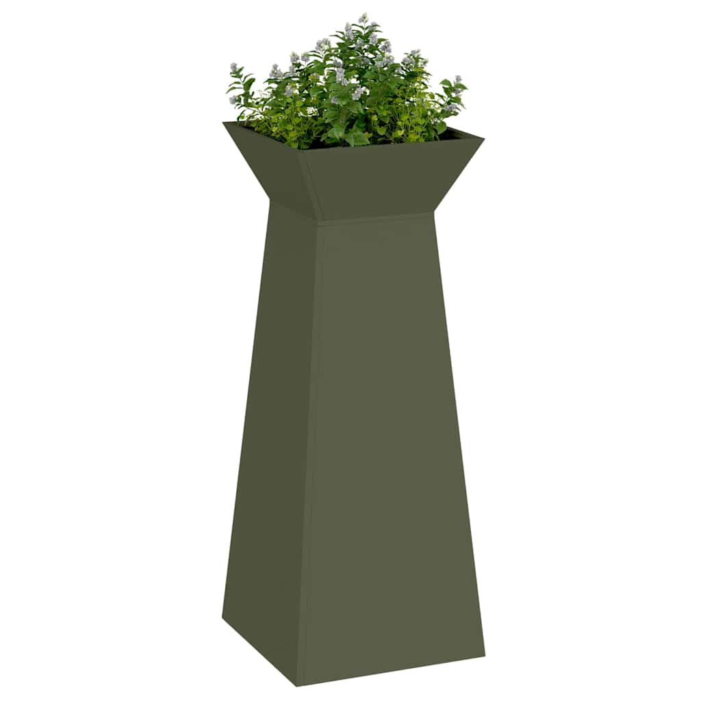 Stup saksija 2 pcs Maslinasta 40 x 40 x 100 cm