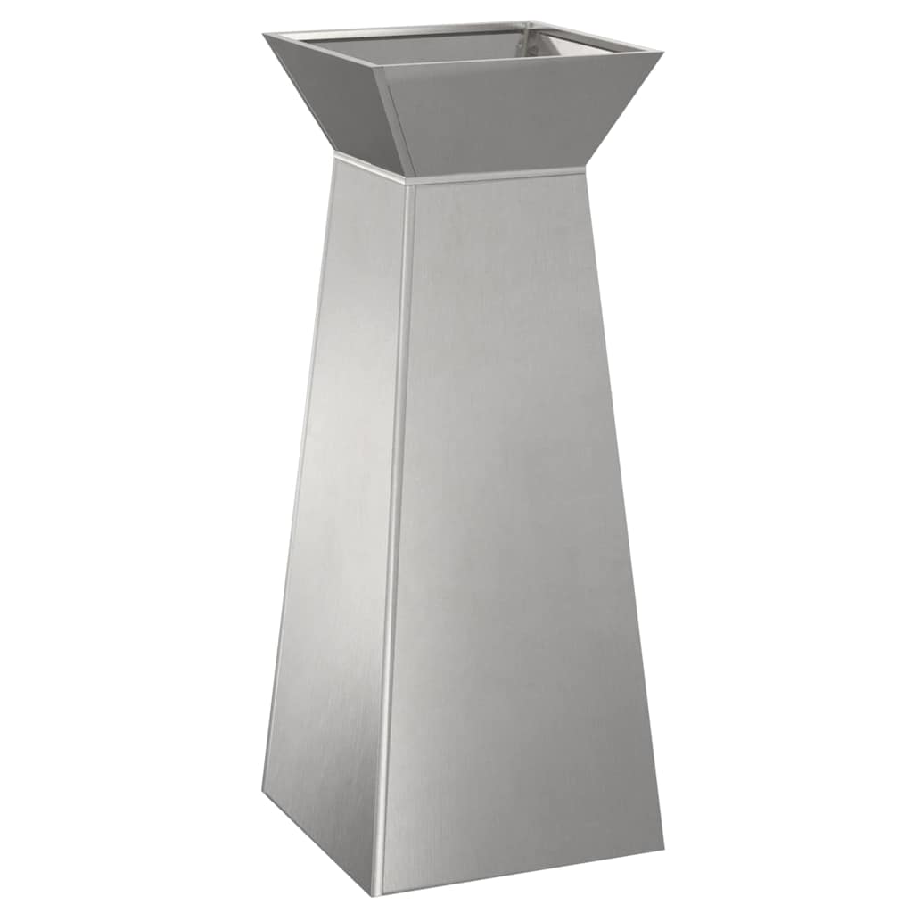 Stup saksija 2 pcs Srebrno 40 x 40 x 100 cm