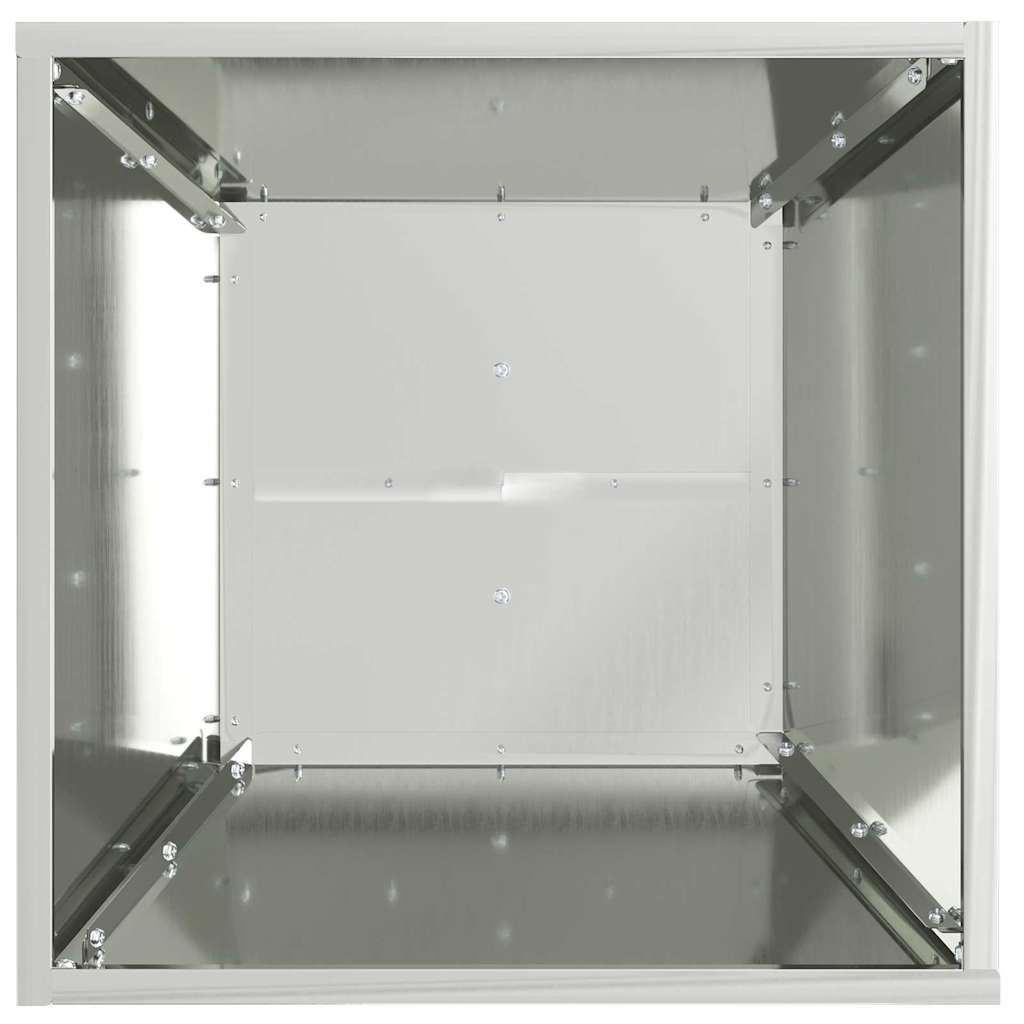 Stup saksija 2 pcs Srebrno 40 x 40 x 100 cm
