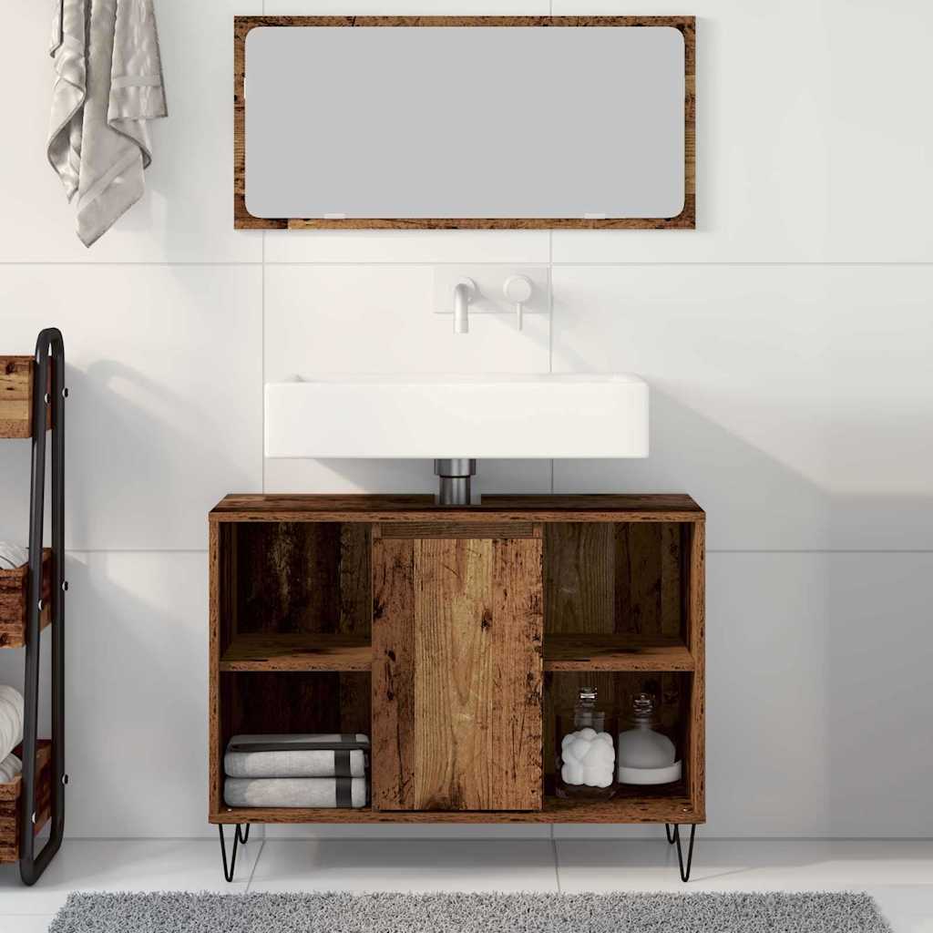 Kupaonski ormar Staro drvo 80 x 33 x 60 cm Konstruirano drvo