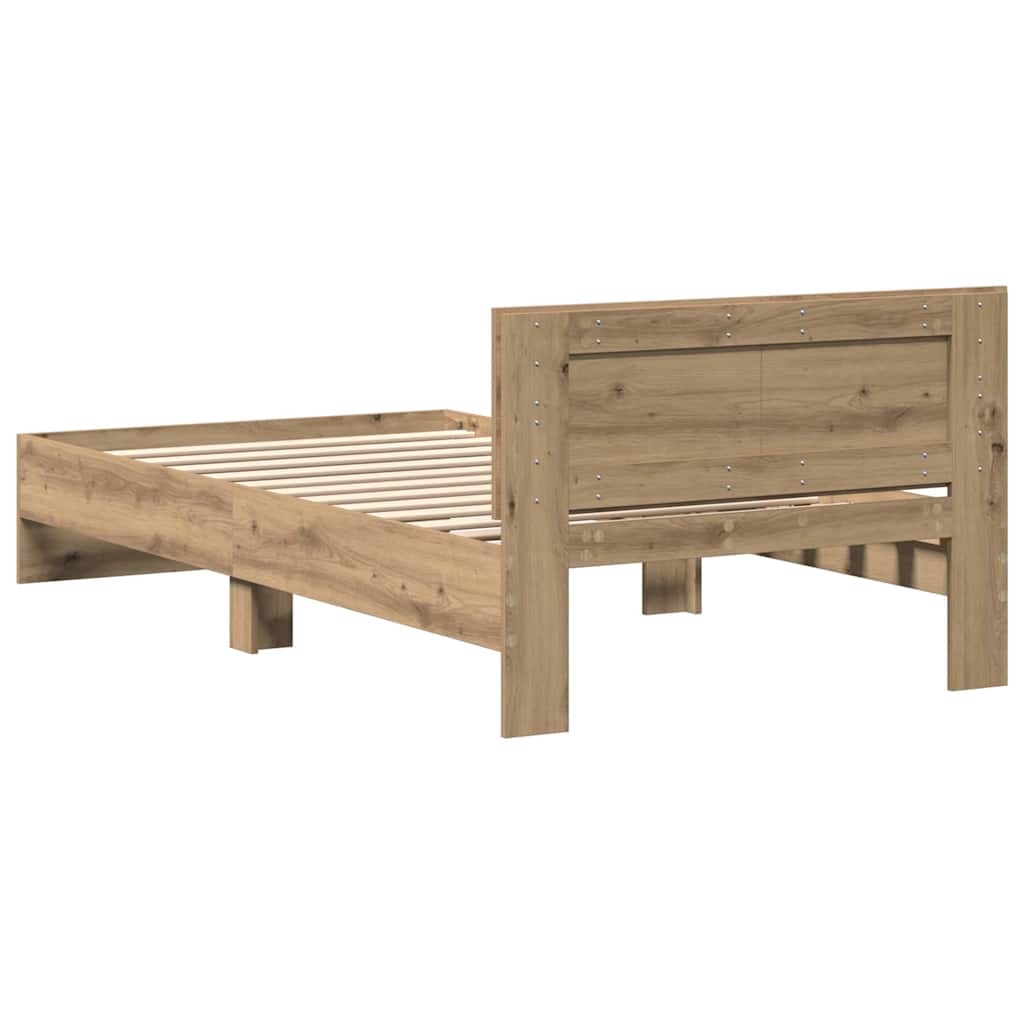Krevetna konstrukcija Umjetnički hrast 203 x 104 x 70 cm