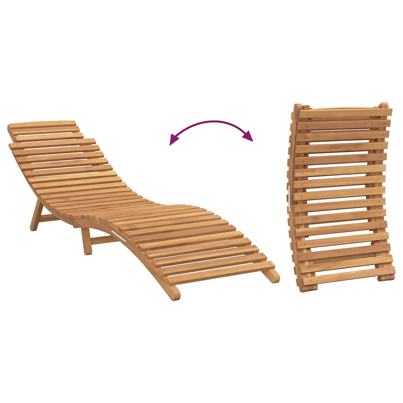 Ležaljka Smeđa 198 x 55 x 58,5 cm Čvrsto teak drvo
