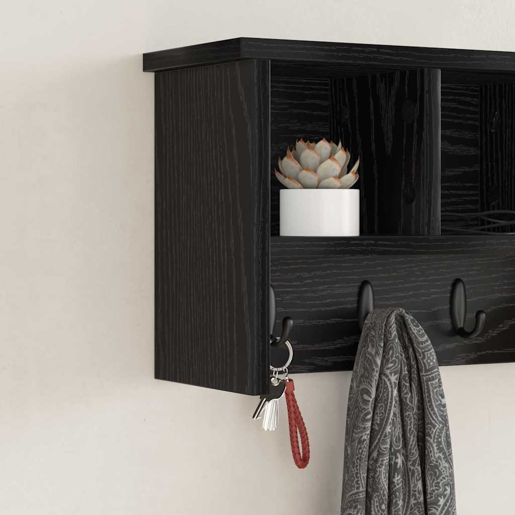 Vješalica za kapute na zidu Zidne Crni hrast 50 x 16 x 26 cm