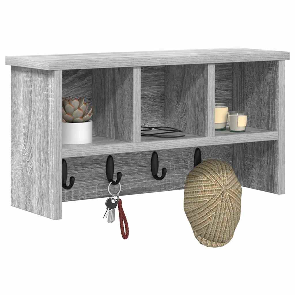 Vješalica za kapute na zidu Zidne Siva Sonoma 50 x 16 x 26 cm