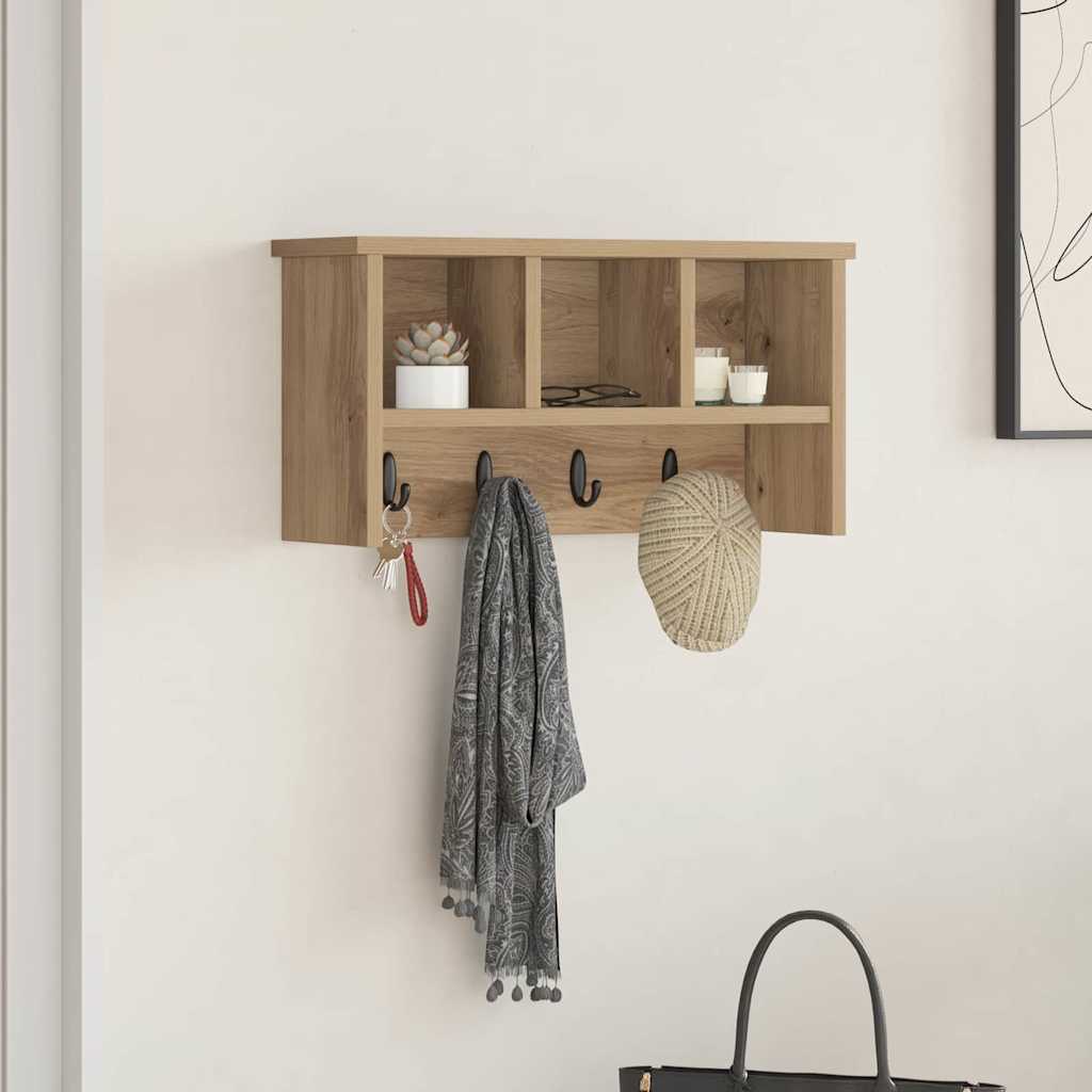 Vješalica za kapute na zidu Umjetnički hrast 50 x 16 x 26 cm