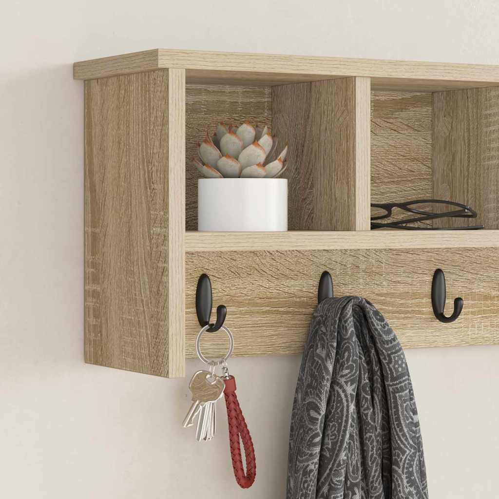 Vješalica za kapute na zidu Zidne Sonoma hrast 75 x 16 x 26 cm