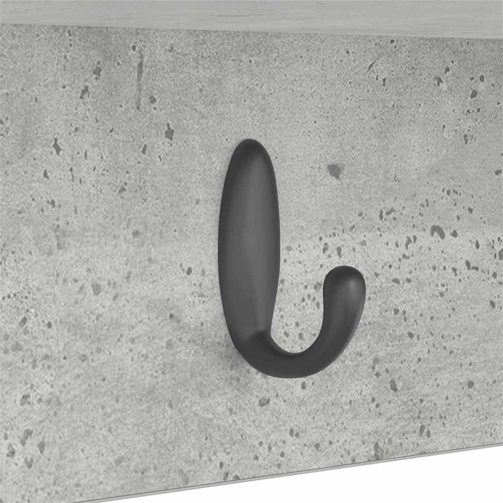 Vješalica za kapute na zidu Zidne Betonski sivi 75 x 16 x 26 cm