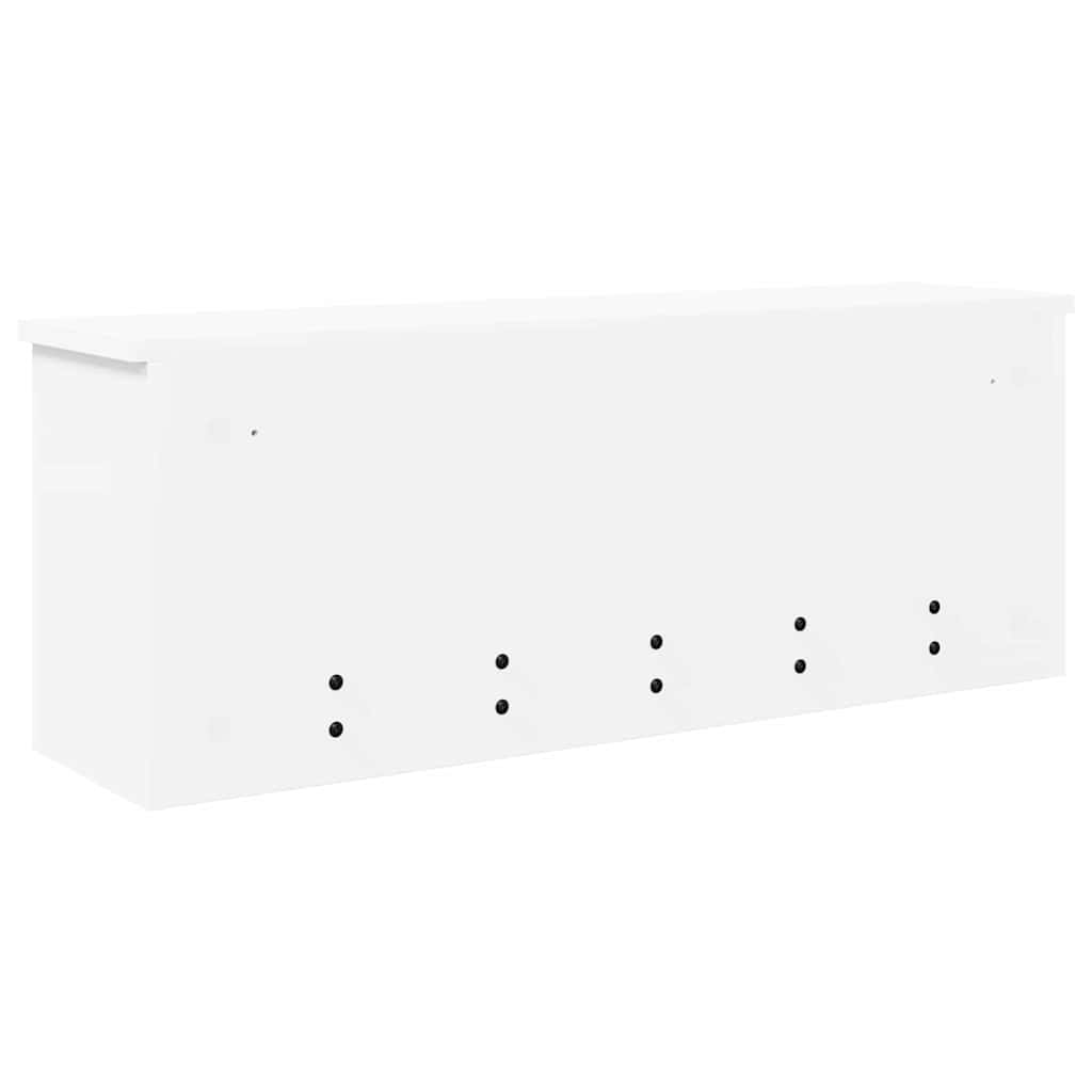 Vješalica za kapute na zidu s policom Bijelo 80 x 20 x 30 cm