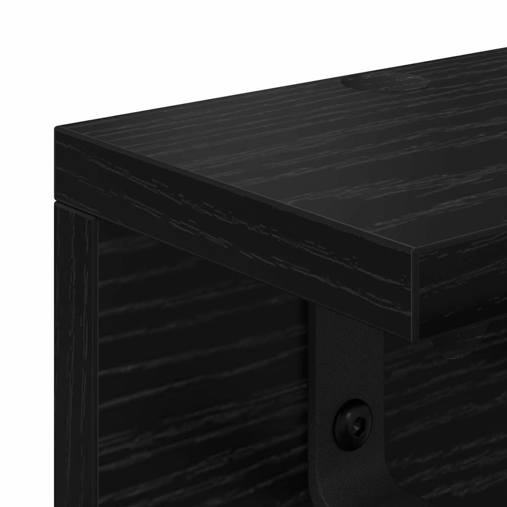 Vješalica za kapute na zidu Crni hrast 40 x 10,5 x 10,5 cm
