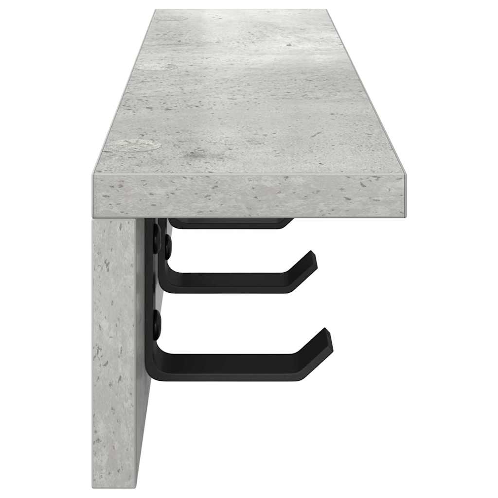 Vješalica za kapute na zidu Betonski sivi 40 x 10,5 x 10,5 cm