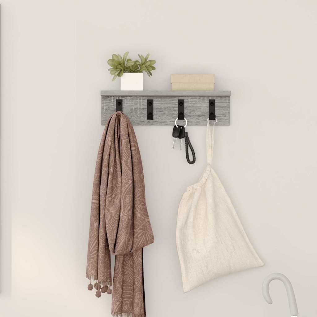 Vješalica za kapute na zidu Siva Sonoma 40 x 10,5 x 10,5 cm