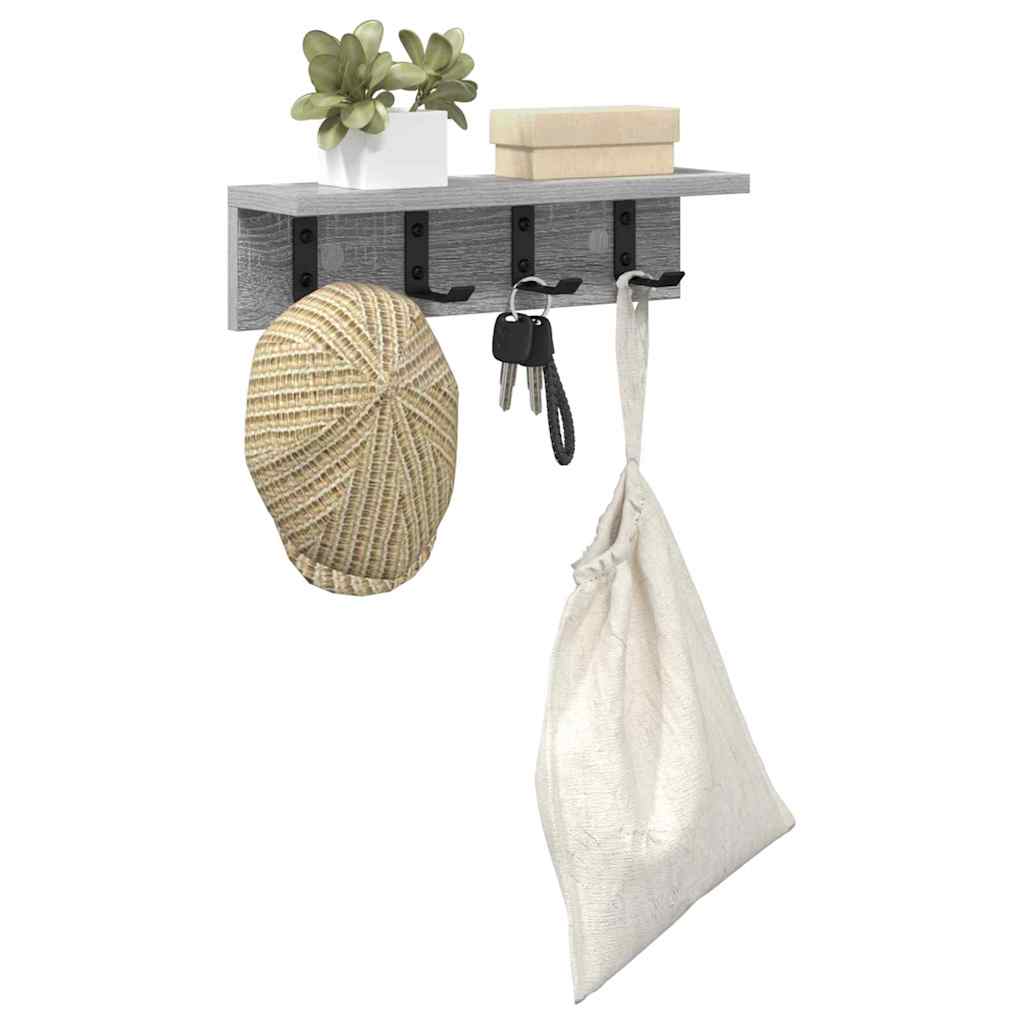 Vješalica za kapute na zidu Siva Sonoma 40 x 10,5 x 10,5 cm