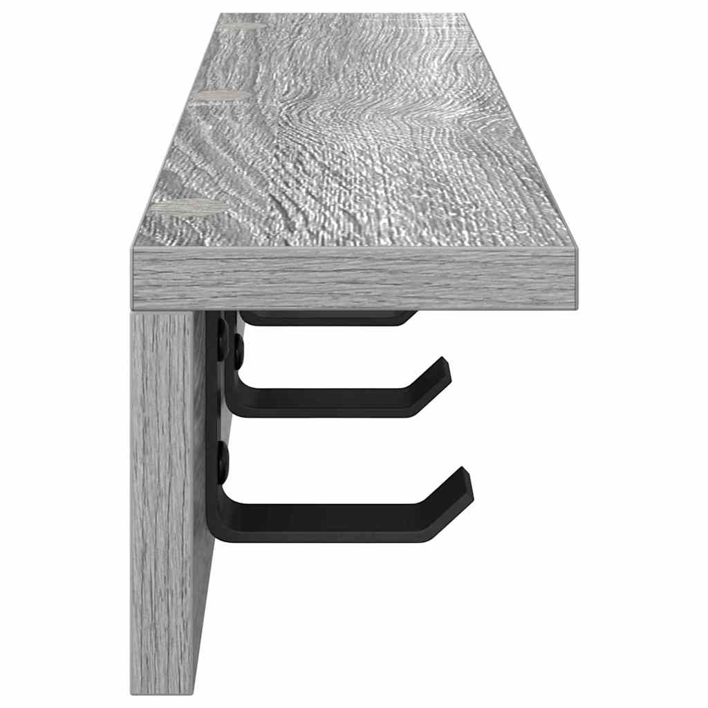 Vješalica za kapute na zidu Siva Sonoma 40 x 10,5 x 10,5 cm