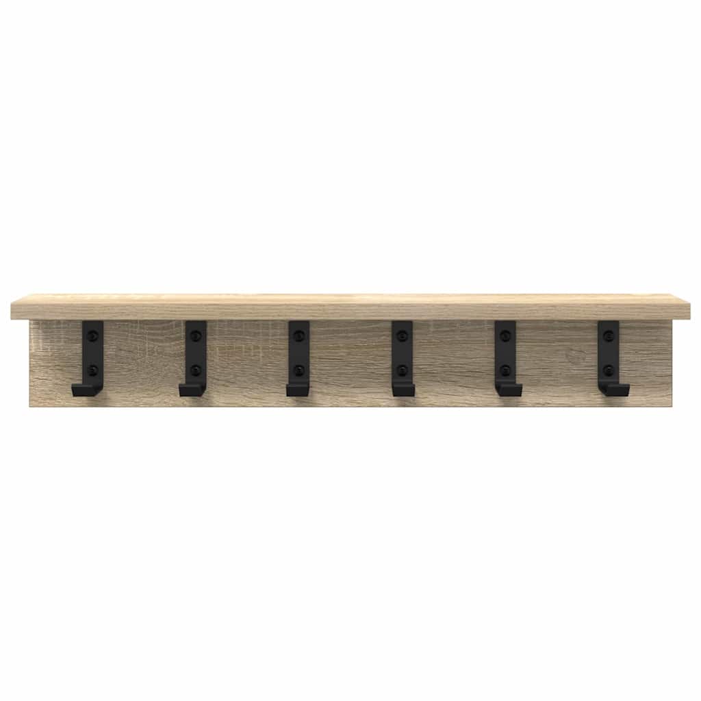 Vješalica za kapute na zidu Sonoma hrast 60 x 10,5 x 10,5 cm