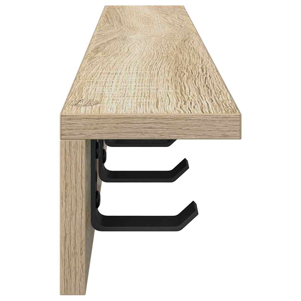 Vješalica za kapute na zidu Sonoma hrast 60 x 10,5 x 10,5 cm