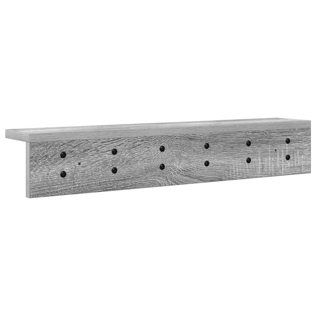 Vješalica za kapute na zidu Siva Sonoma 60 x 10,5 x 10,5 cm