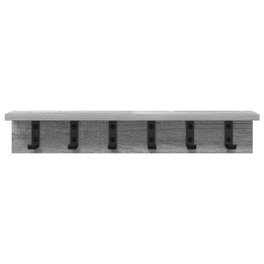 Vješalica za kapute na zidu Siva Sonoma 60 x 10,5 x 10,5 cm