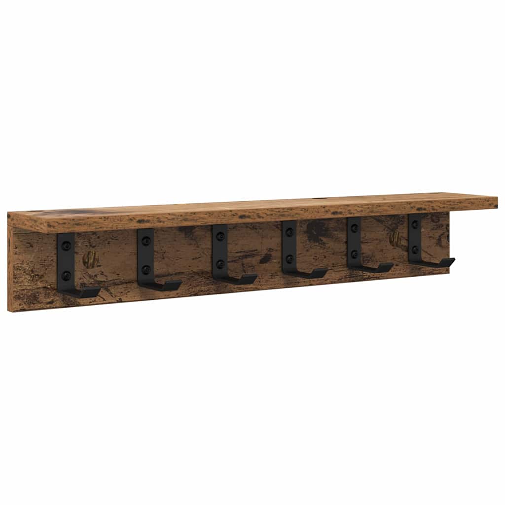 Vješalica za kapute na zidu Staro drvo 60 x 10,5 x 10,5 cm