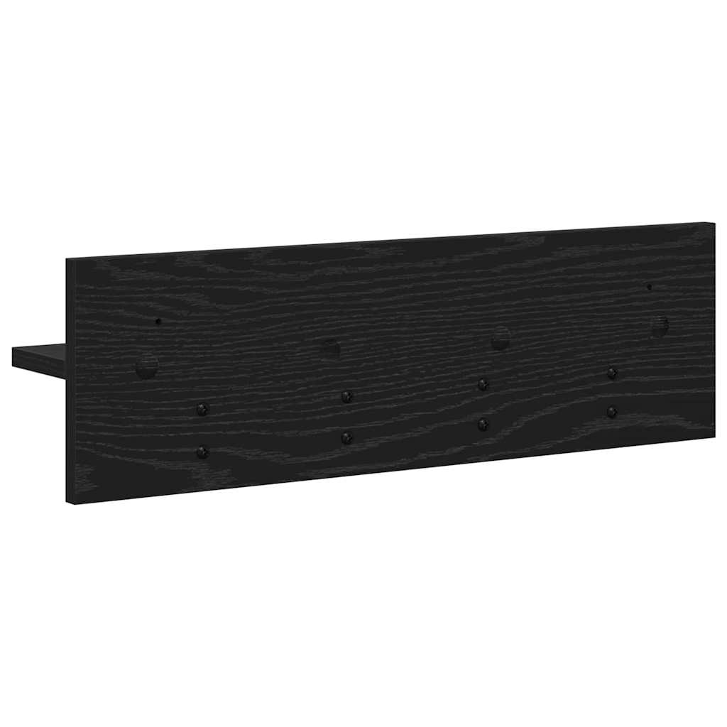 Vješalica za kapute na zidu Zidne Crni hrast 60 x 10,5 x 18 cm