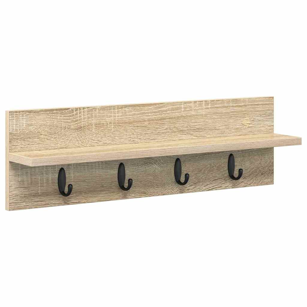 Vješalica za kapute na zidu Sonoma hrast 60 x 10,5 x 18 cm
