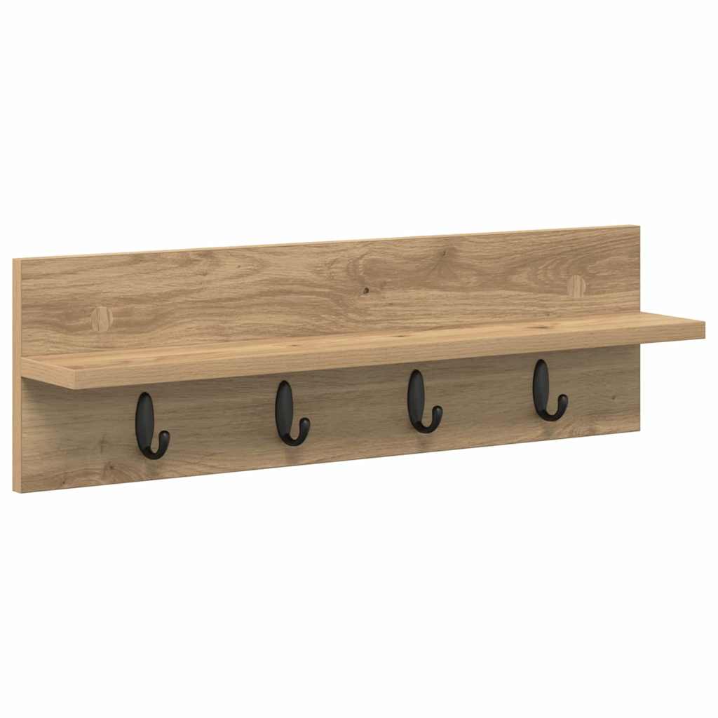 Vješalica za kapute na zidu Umjetnički hrast 60 x 10,5 x 18 cm