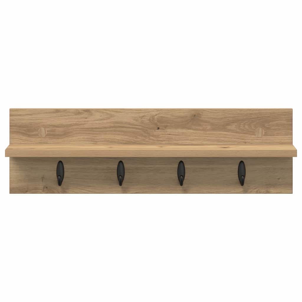 Vješalica za kapute na zidu Umjetnički hrast 60 x 10,5 x 18 cm