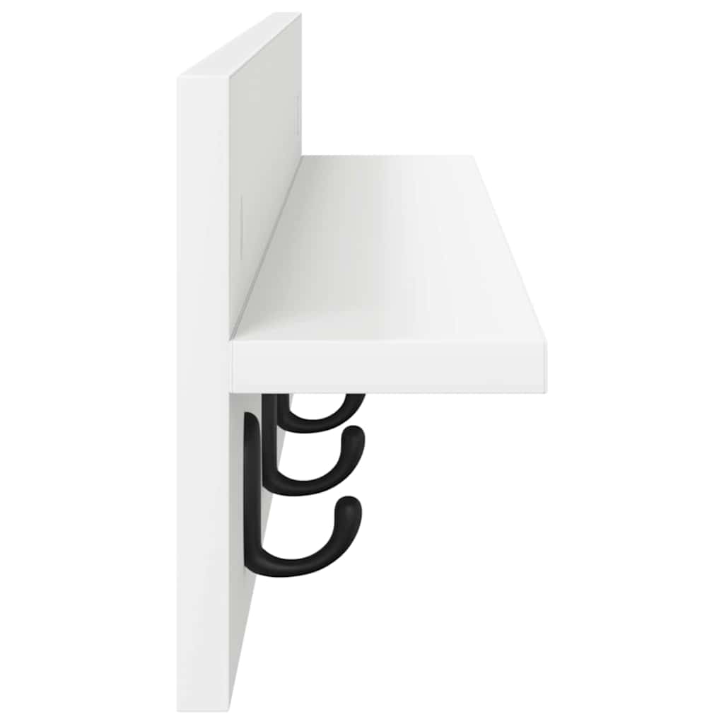 Vješalica za kapute na zidu Zidne Bijelo 80 x 10,5 x 18 cm
