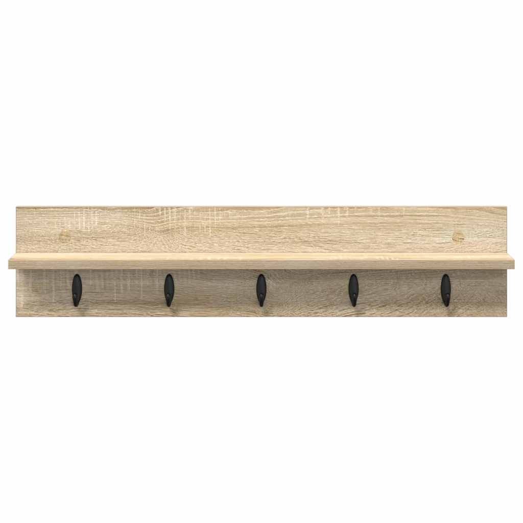 Vješalica za kapute na zidu Sonoma hrast 80 x 10,5 x 18 cm