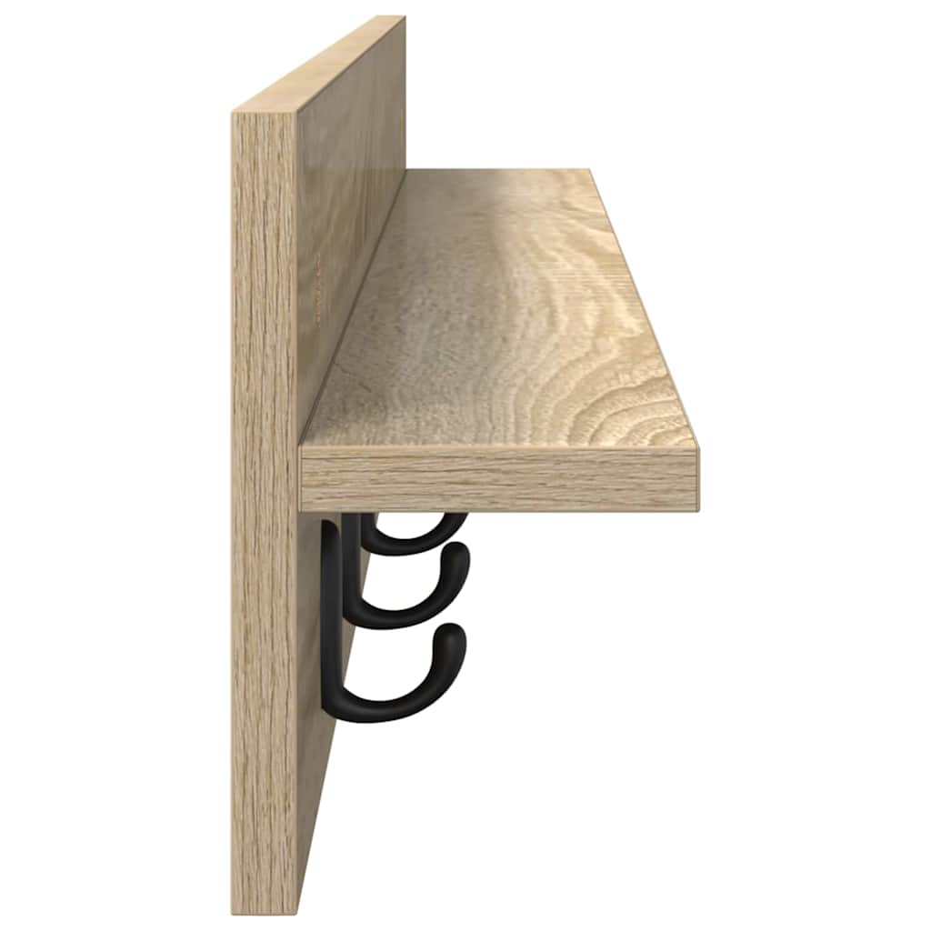 Vješalica za kapute na zidu Sonoma hrast 100 x 10,5 x 18 cm
