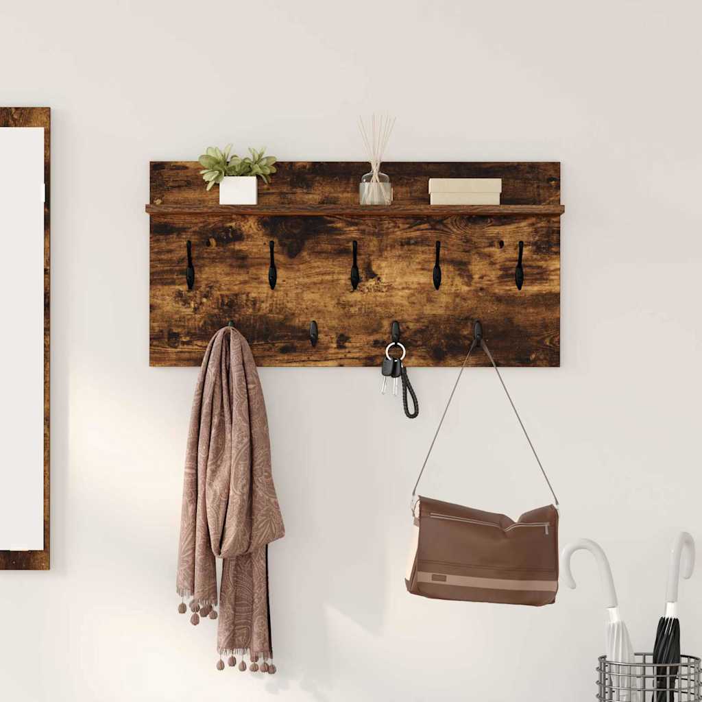 Vješalica za kapute na zidu Dimljeni hrast 80 x 40 x 12 cm
