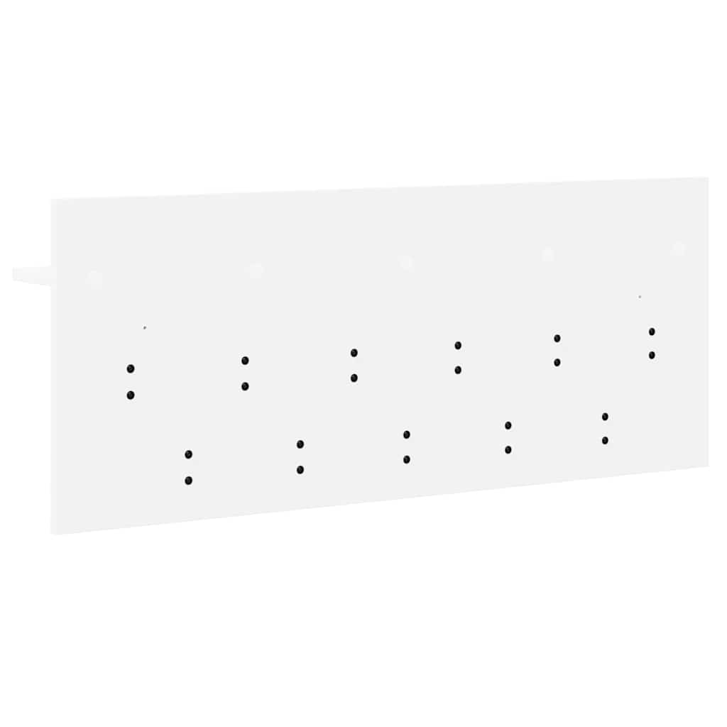 Vješalica za kapute na zidu s policom Bijelo 100 x 40 x 12 cm
