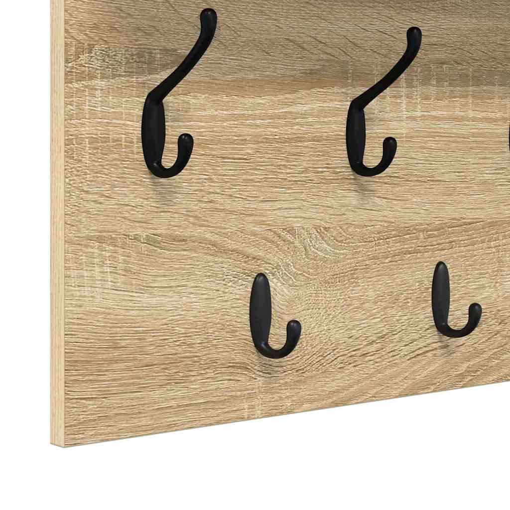 Vješalica za kapute na zidu Zidne Sonoma hrast 100 x 40 x 12 cm