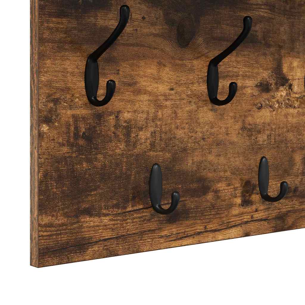 Vješalica za kapute na zidu Dimljeni hrast 100 x 40 x 12 cm