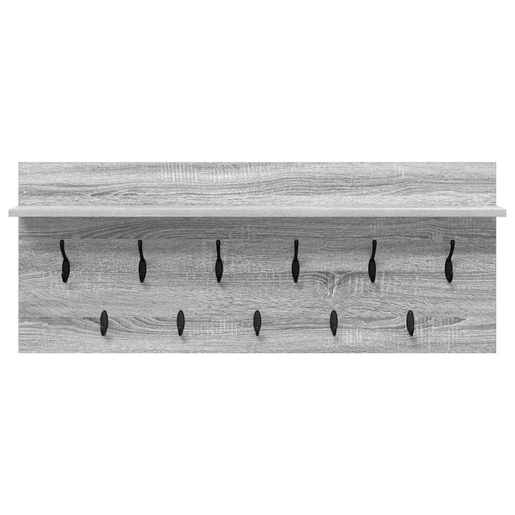 Vješalica za kapute na zidu Zidne Siva Sonoma 100 x 40 x 12 cm