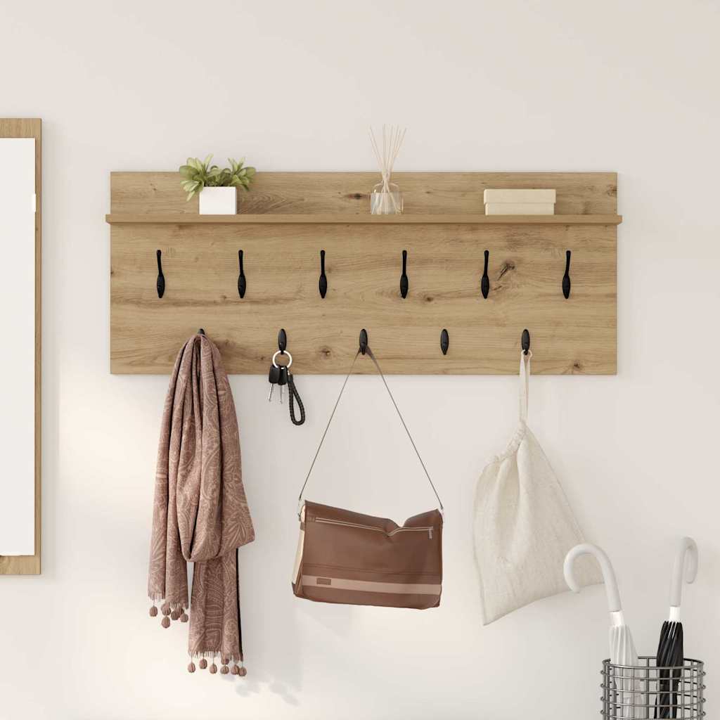 Vješalica za kapute na zidu Umjetnički hrast 100 x 40 x 12 cm