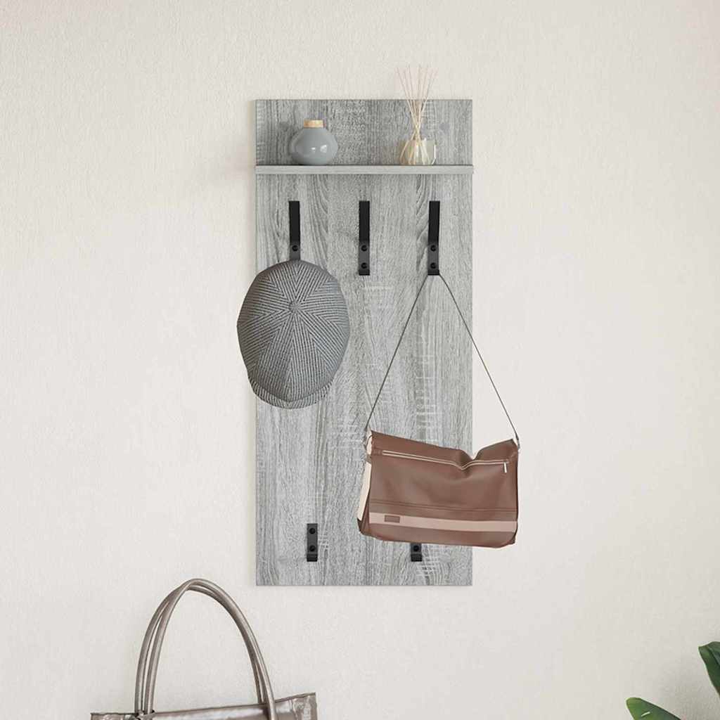 Vješalica za kapute na zidu Zidne Siva Sonoma 40 x 10 x 90 cm