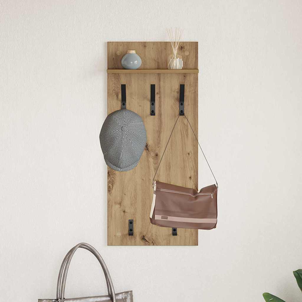 Vješalica za kapute na zidu Umjetnički hrast 40 x 10 x 90 cm