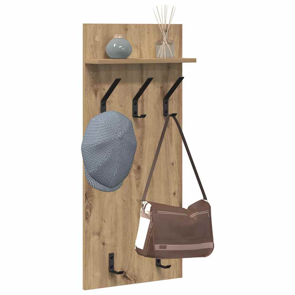 Vješalica za kapute na zidu Umjetnički hrast 40 x 10 x 90 cm